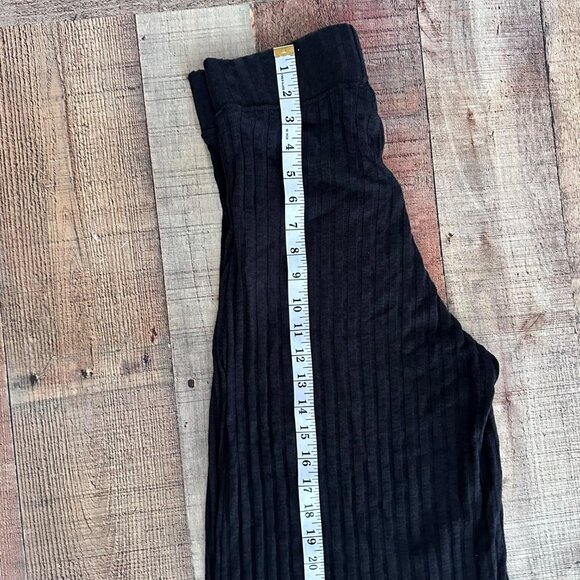 Stradivarius black striped bohemian wide leg pants women's medium - Picture 8 of 11